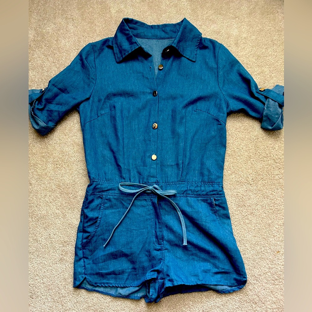 Small Jean Romper